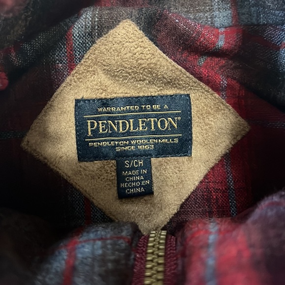 PENDELETON Maroon Teddy Zipper Front Jacket NWT Sz Small - Picture 9 of 12